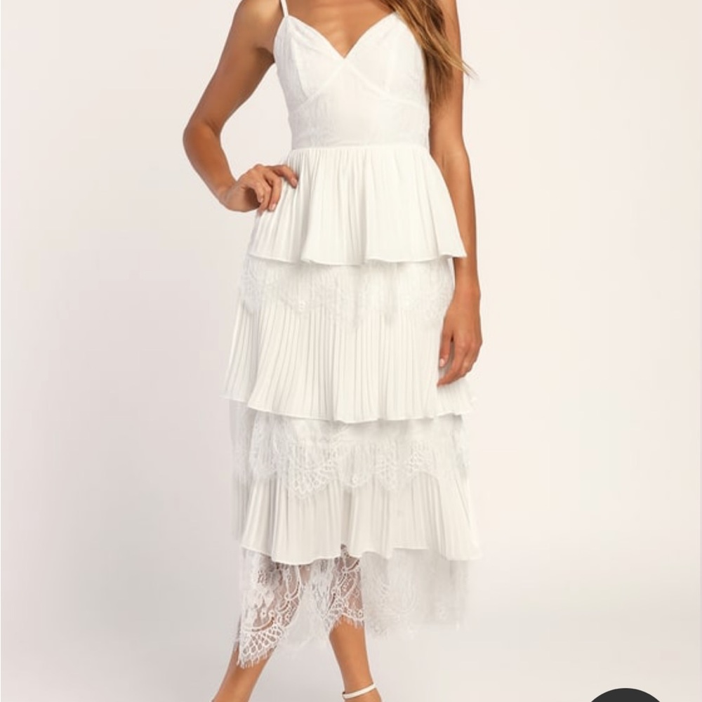 Elegant White Midi Dress